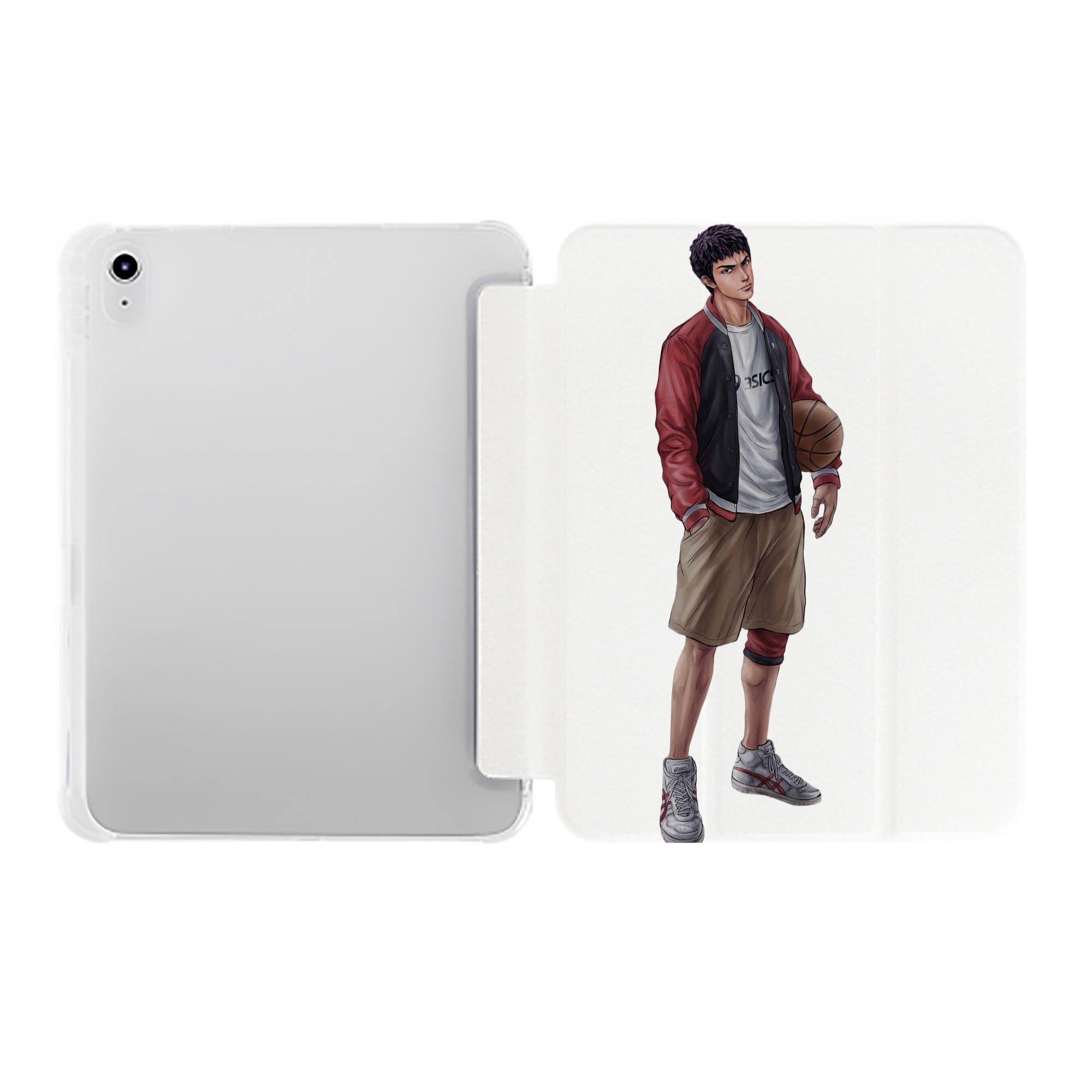 （画像用） SLAM DUNK／スラムダンク IPad ケース ペン収納付き 三つ折りスタンド PUレザー×シリコン 対応機種9.5/10.5/10.9インチ